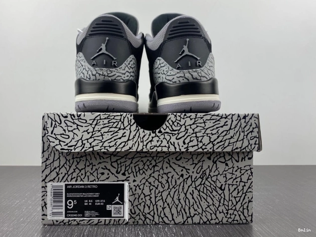 Bmlin Off Jordan Air 3 Noir CK9246-001 WMNS 0718